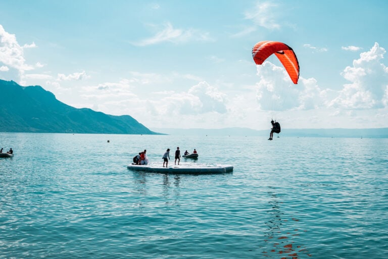 Photo of a paraglider