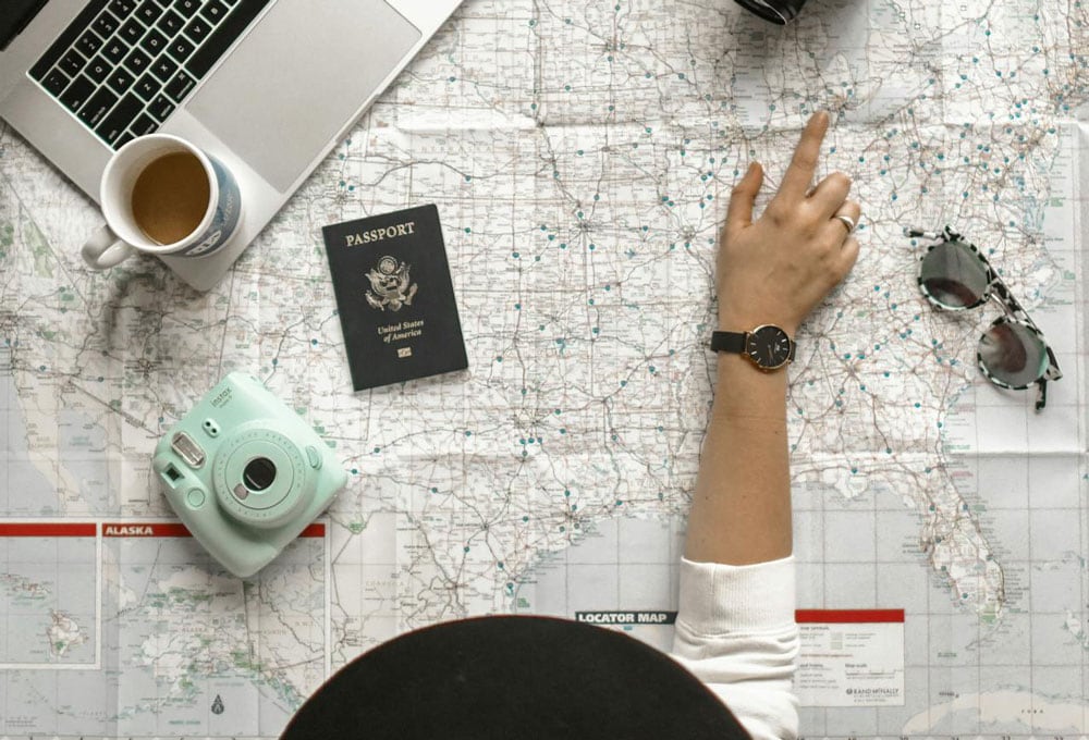 Photo of a map with a second passport